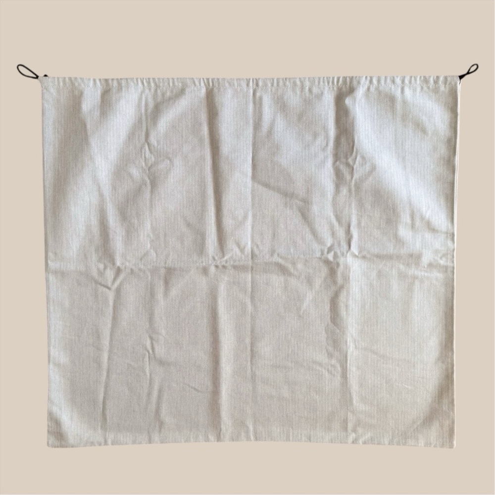 Hermès XXL Dust Bag 33x29 Oversized Canvas Storage Cover Blanket Travel Neutral - Picture 3 of 10